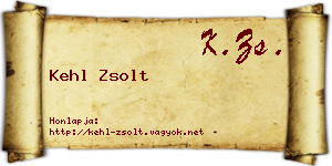 Kehl Zsolt névjegykártya